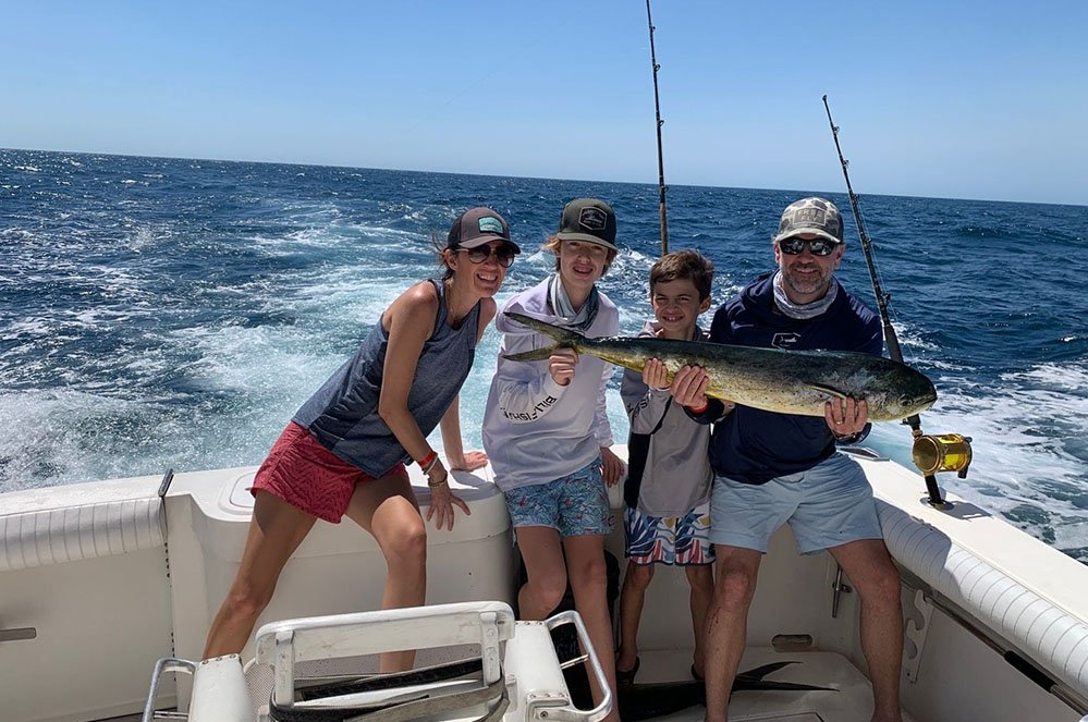 Dorado landed on a family fishing trip