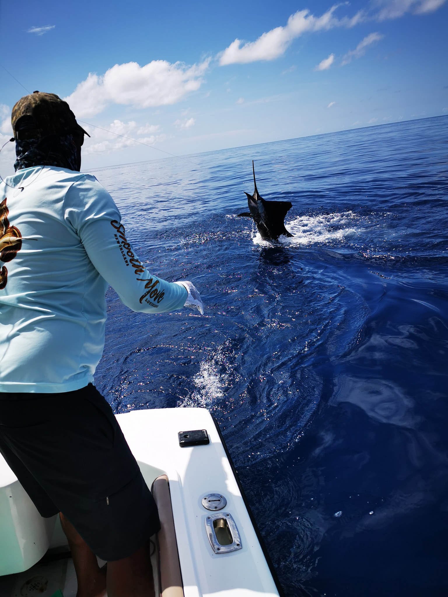 Sailfish trip leaving Los Sueños Marina in Herradura Bay
