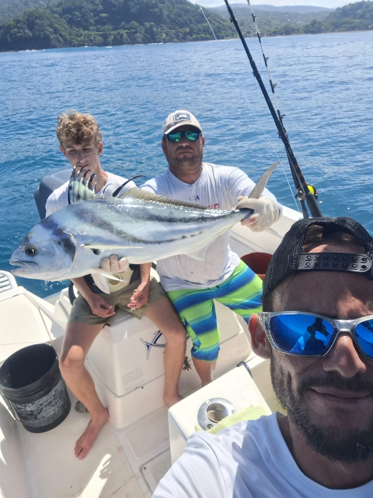 Roosterfish landed while fishing from the shore